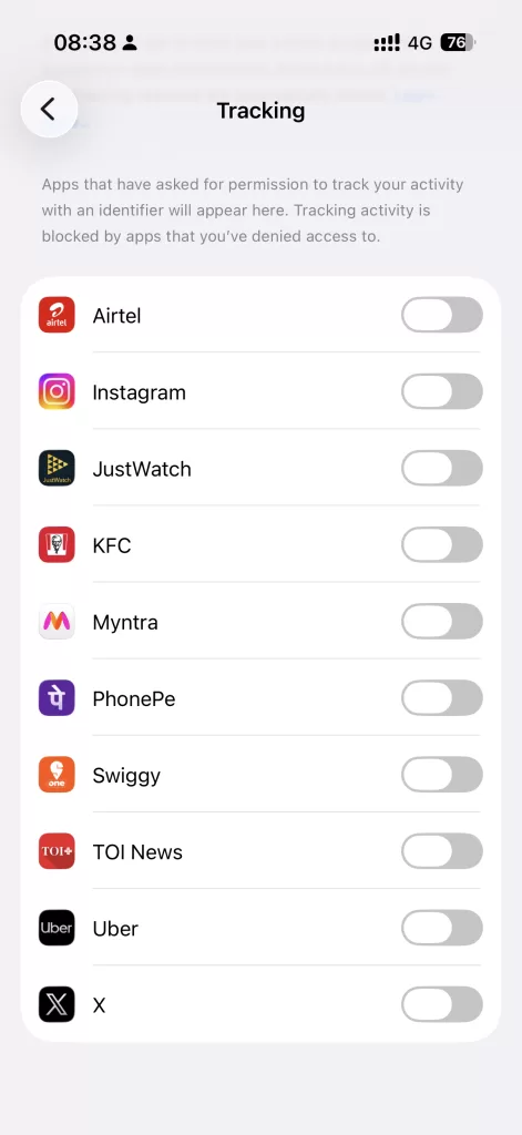 Iphone app-tracking